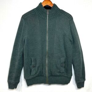 Outdoor Life S Full Zip Knit Sweater Jacket Sherpa Outdoor Hunting Winter Rugged